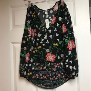 Old navy floral cotton blouse